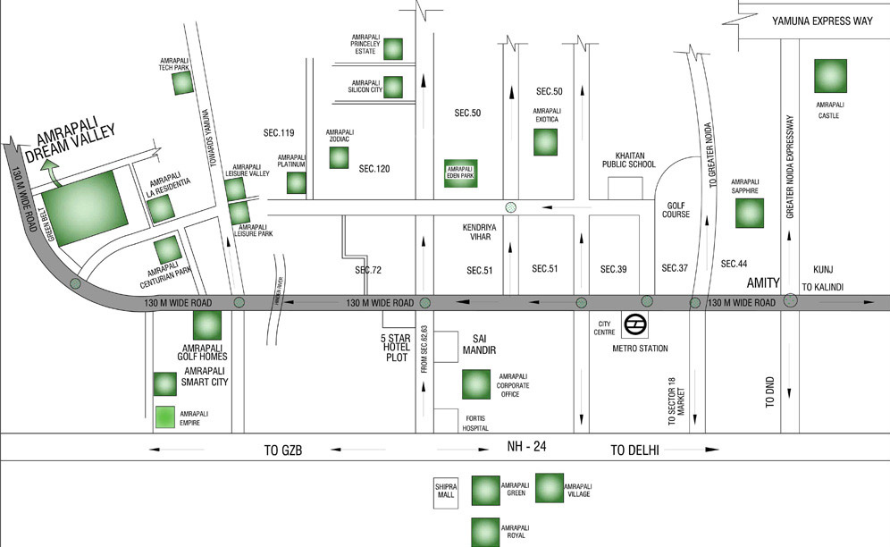  Amrapali Dream Valley Villas location map 