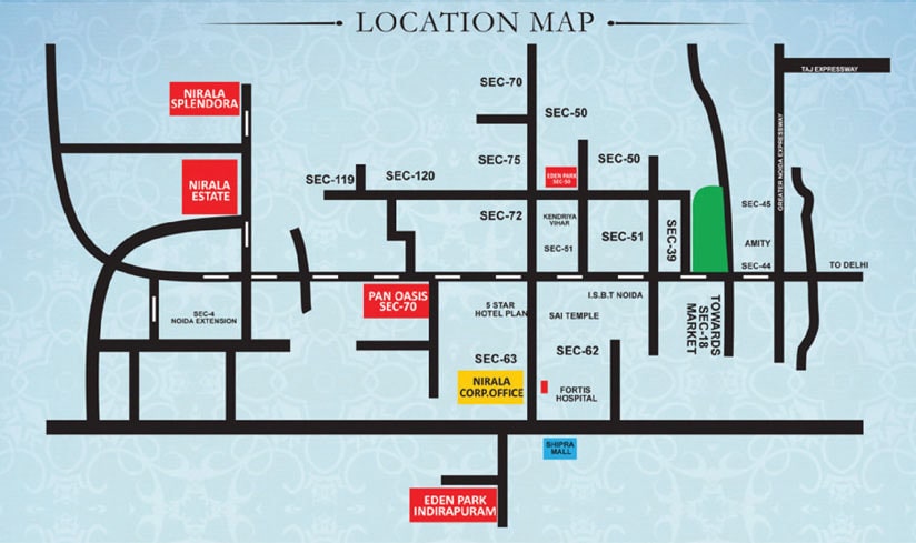  Nirala Estate location map 